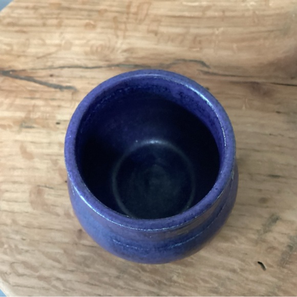 🔵 Beautiful Handmade Ceramic Piece in Deep Blue Colors by “LR” - Many Uses - Picture 6 of 11